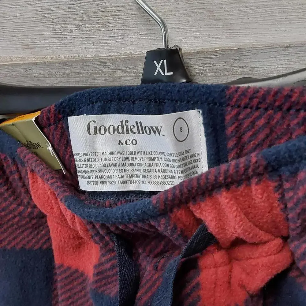 Cozy Red and Navy Plaid Lounge Pants | Goodfellow | S